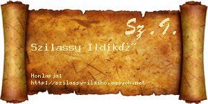 Szilassy Ildikó névjegykártya