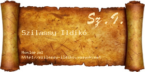 Szilassy Ildikó névjegykártya