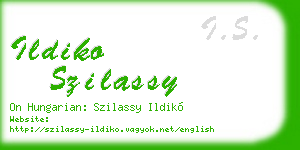 ildiko szilassy business card